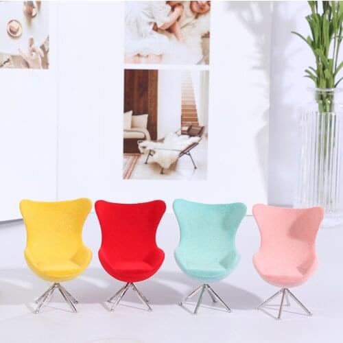 Dollhouse Flocking Sofa Armchair Flocking Sofa High Back Chair for Kids Toy Dollhouse Decorations