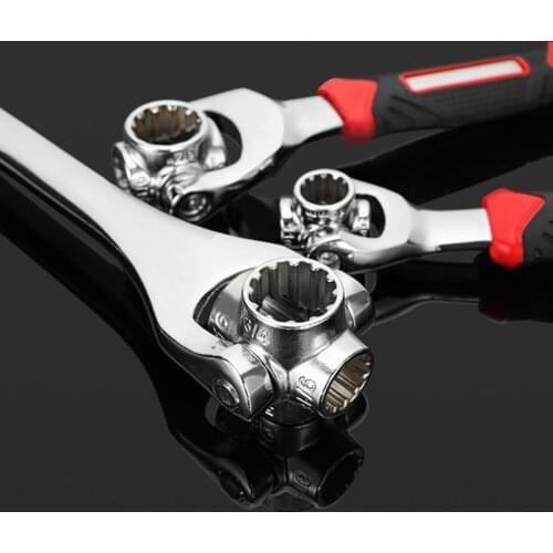 Universial Tiger Wrench 52 in 1 Hexagon Torx Socket Spline Bolts 360 Degree DIY Handle Tools