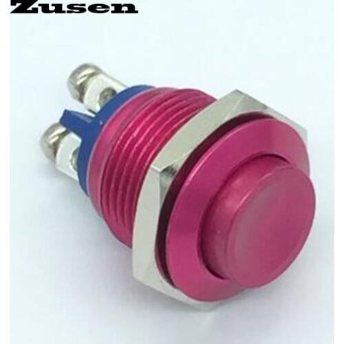 Zusen New 16mm Aluminum oxide red Momentary Push Button switch