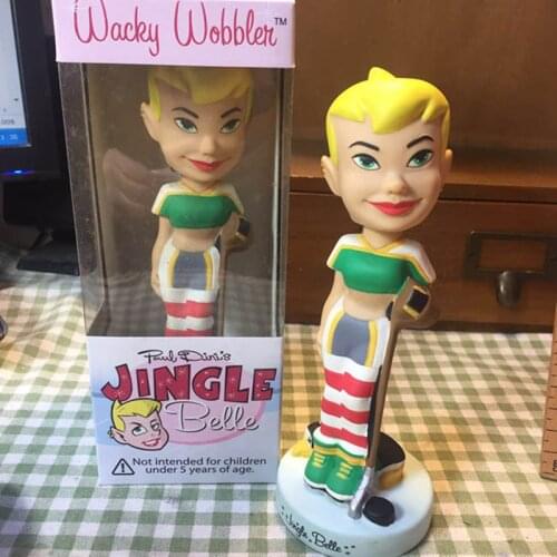 1PCS 16CM Out of print collection stock 2001 Funko accessories collection Feixia ice hockey girl shake head doll