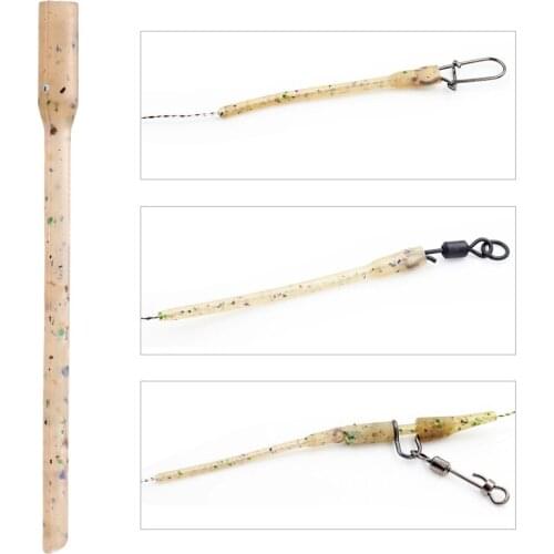 10pcs Carp Fishing Kickers Rubber Soft Anti-tangle Sleeves Lead Insert Hook Rig Line Aligners Fishing Hook Sleeve Terminal