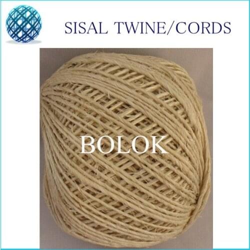 100pcs/lot Natural color sisal twine (dia.: 1.5mm, 1 ply twisted) 80m/ball,twisted sisal twine wholesales by free shipping
