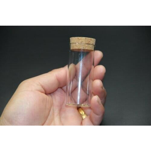 200pcs 30*70mm 30ml Glass Tube Wishing Vials New Tiny Clear Cork Lid Empty Glass Bottles Jars Containers Home Wedding Decor Gift