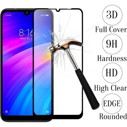 3D Protective Glass For Xiaomi Redmi 7 Screen Protector Full Cover Safety Film On Redmy 7 Tempered Glass For Xiaomi Redmi 7 Pro