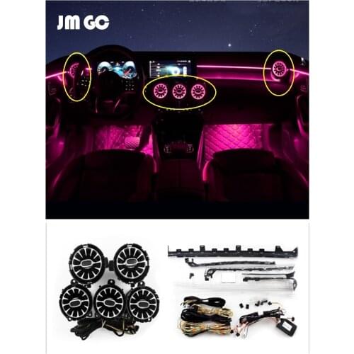 64-color LED ambient light suitable for Mercedes-Benz W177 W118 CLA turbo vents, dashboard decorative lights, original installat
