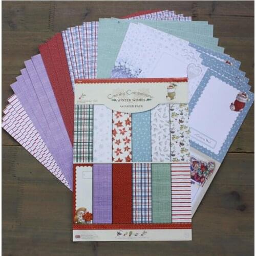 DIY Photo Album Christmas Card Winter wish Decorative Scrapbooking Papers Crafts Art Card A4 Dobule Side Printed 30 Sheets/Set