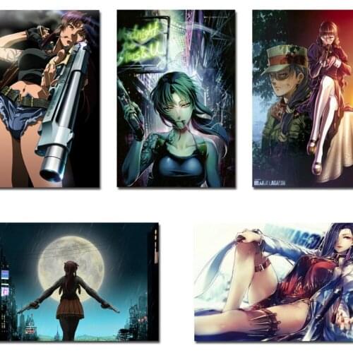 5D Diamond Painting Anime "Black Lagoon" Full Square Round Diamond Embroidery Mosaic Home Decor Handmade Cross Stitch Kits