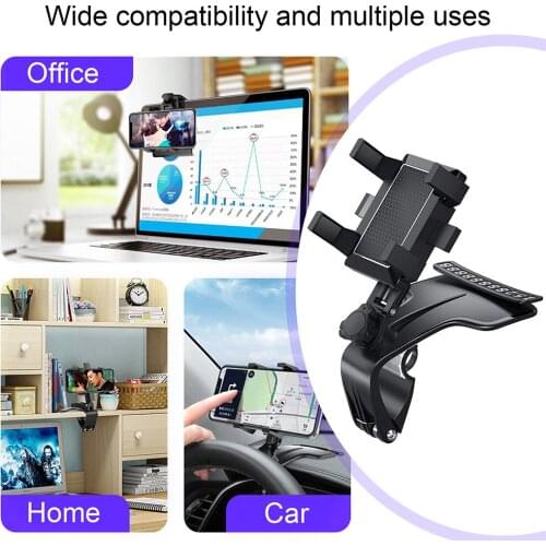 3-6.5 inch Mobile Phone Universal Car Phone Holder for Dashboard Rearview Mirror GPS Mount Mobile Phone Stand 13*11.5*8cm