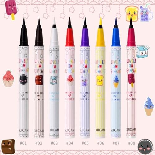 Colorful Liquid Eyeliner Pen Color Non-smudge Waterproof Eye Liner Quick Dry White Blue Red Black Eyes Makeup Cosmetics PenTSLM1