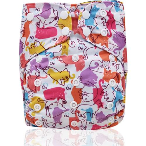 Baby show cotton washable diapers leak-proof soft breathablecartoon digital printing washable cotton diapers instead of diapers