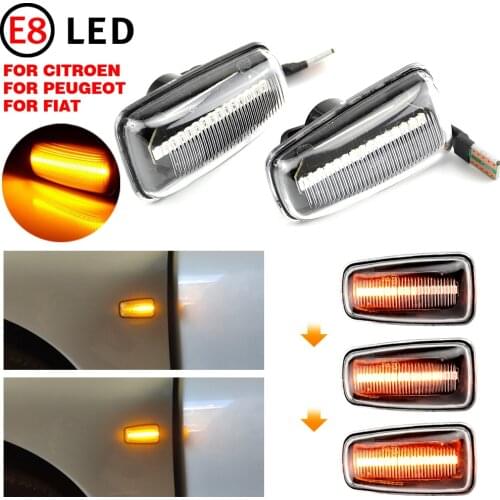 Dynamic LED Blinker Side Marker Turn Signal Light Lamp For Peugeot 306 106 406 806 Expert Partner Citroen Berlingo Jumpy Xantia