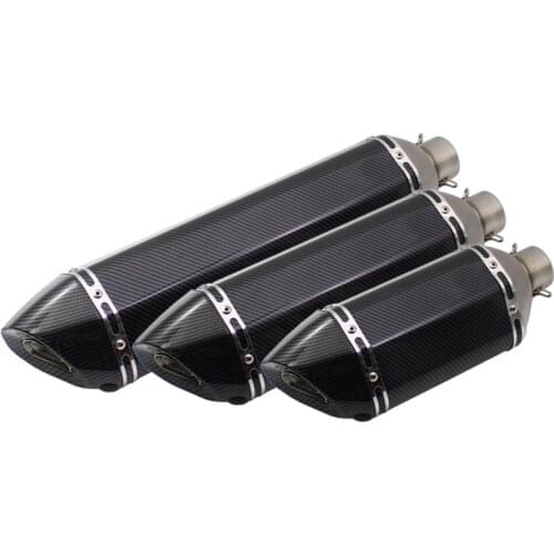 570mm/470mm/370mm Inlet 51mm 61mm Motorbike Exhaust Pipe Muffler Pitbike Motorcycle Mufflers Escape Moto DB Killer Universal