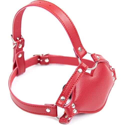 PU Leather Harness Bondage Gag Silicone Dildo Gag Oral Sex Penis Mouth Plug Penis Gag Fetish BDSM Adult Game Sex Toys For Couple