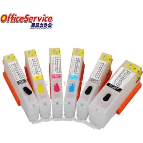 PGI-550 CLI-551 PGI550 551XL Refillable ink Cartridge For Canon PIXMA MG6350 MG7150 MG7550 IP8750 inkjet printer
