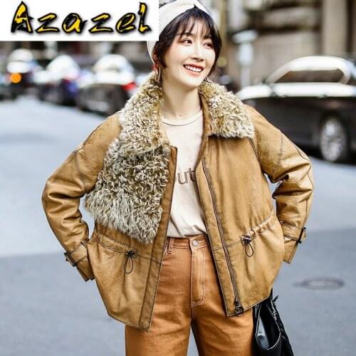 Autumn Winter Real Genuine Leather Jacket Clothes 2020 Korean Vintage Sheepskin Down Coat Streetwear Women Tops ZT3446