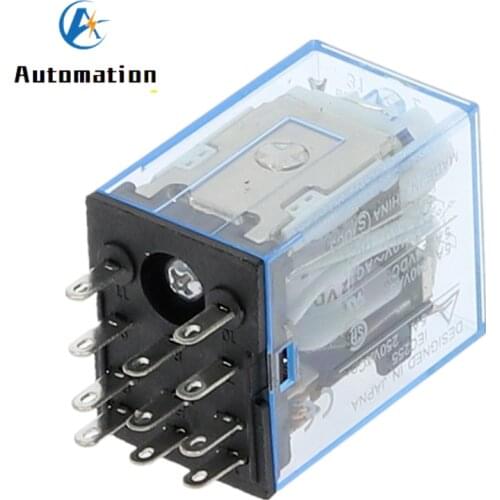 Micro Mini Relay HH53P MY3NJ MY3 11-Pin DC12V/DC24V/DC110V/AC220V Coil General Purpose Intermediate Electromagnetic