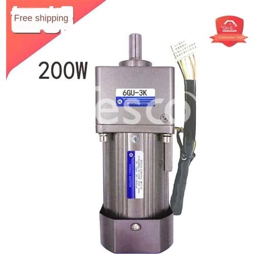 200W Speed Regulating Motor Exchange 220V Gear Reducer Motor Equipped with Deceleration Box 6GU-3K to 200K Adjustable Speed