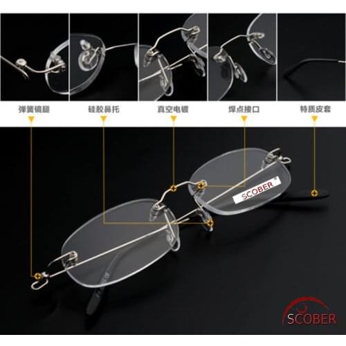 Men Women Rimless Metal Temples Oval Clear Lens READING GLASSES READERS +1.0~4.0