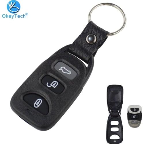 OkeyTech for Hyundai Key Shell for Tucson 2019 Solaris Santa Fe Smart Car Key Shell Fob KeyChain Ring No Battery Holder 3 Button