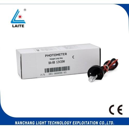 Semi-auto biochemistry analyzer BA88 BA90 12V 20W Mindray BA88 BA90 analyzer bulb free shipping-3pcs