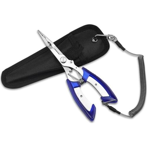6.5" Fishing Pliers Split Ring Hook Remover Scissors Grips Fish Tackle Multi-purpose Fishing Pliers