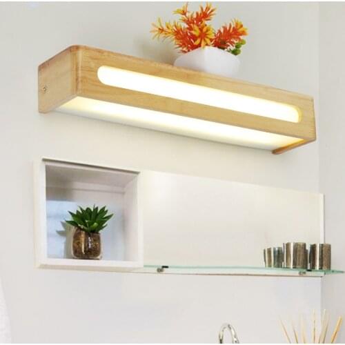 Modern Wall Light Nordic Led Wood Living Bedroom Bathroom Fixture Bedside Kitchen Mirror Front Decoration Lighting Sconce Lamps