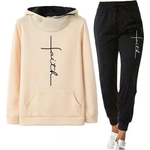 Spring And Autumn Women Sportswear Tracksuit Winter Pullover Hoodie Sweatshirt Pants Jogging Femme Set Sports Polerones De Mujer