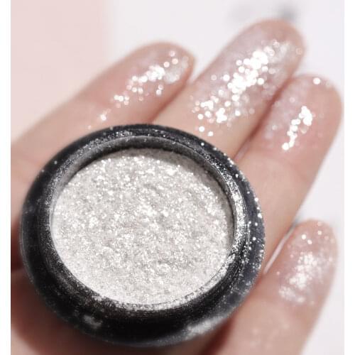 Reflective Highlight Glass Nail Powder Dust Nails Glitter Pigment Holographic Nail UV Polish For Nail Art Decorations Supplies