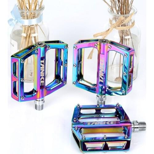 Mountain Bike Pedal TANKE TP-20 Ultra-Light Aluminum Alloy Colorful Hollow Non-Slip Bearing Bicycle Pedal