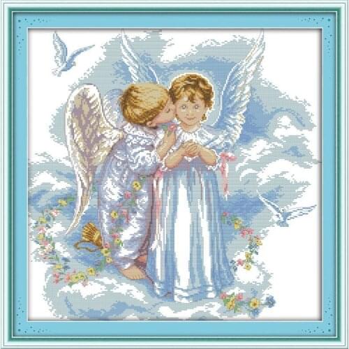 Whisper of Angels Portrait Needlework,Cross stitch,Sets For Embroidery kits,Patterns Counted Cross-Stitching,DIY Handmade