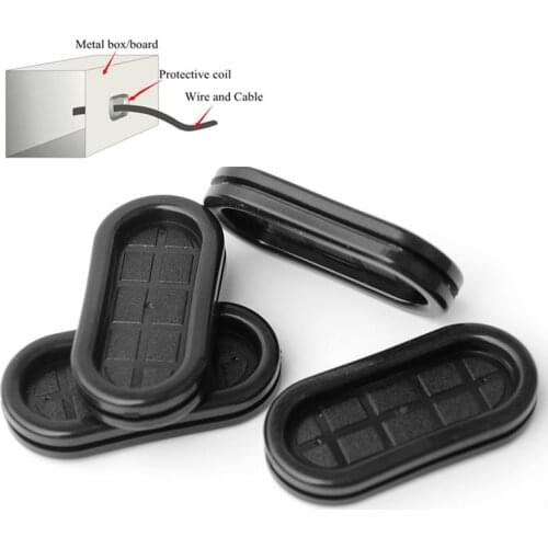 10pcs Rubber wire grommet Double-Sided gasket clamp Electric box inlet outlet Seal ring Dust plug cable fixed holder protector