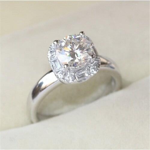 Silver 925 Jewelry Ring for Christmas Anillos Diamond Wedding Ring Women Women Diamond Wedding 925 Silver Ring for Jewelry