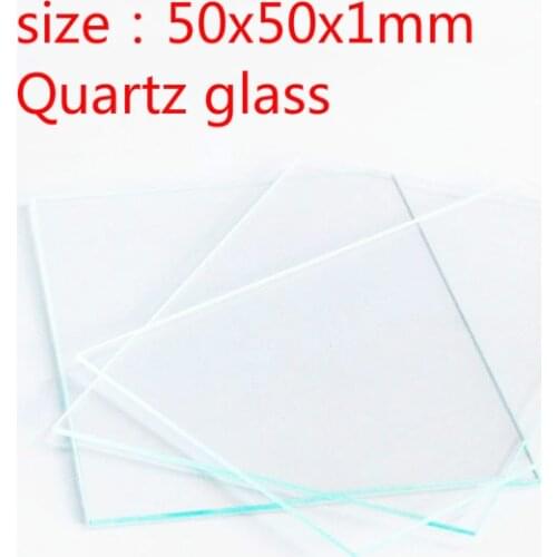 1pcs Fire Resistant Fused Silica Sheet 50mm*50mm*1mm Quartz Glass Square Plate