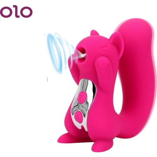 OLO 10 Frequency Vibration 10 Frequency Sucking Tongue Vibrator Squirrel Sculpt Nipple Sucker Clitoris Licking Stimulator