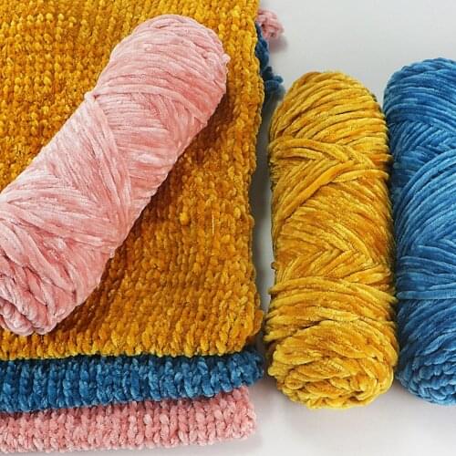100g Velvet Yarn Soft Protein Cashmere Yarn Silk Wool Yarn Crochet Knitting Yarn Cotton Baby Wool DIY Hand-Knitted Sweater