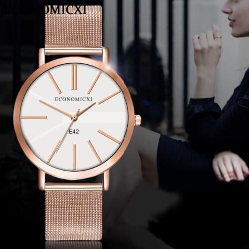 2020 Minimalist Watch Women Fashion Ultra Thin Watches Simple Women Business Stainless Steel Mesh Belt Quartz Watch Gift Clock