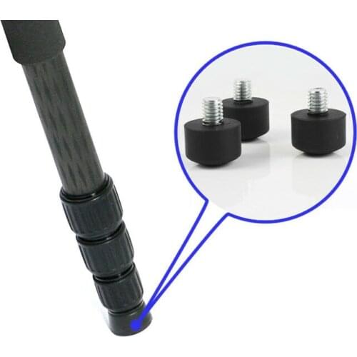 3pcs Universal Anti-slip 3/8" Spike Tripod Rubber Foot Fr Gitzo Manfrotto Fluid