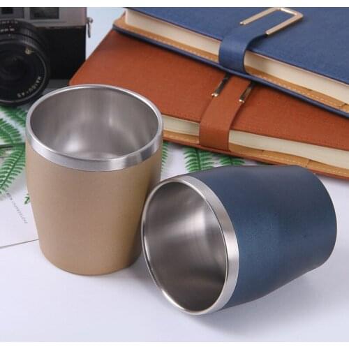 300ml Double-layer Stemless Wine Cup Stainless Steel Vacuum Insulated Mug For Beer Coffee Lemon Water Cups Swig Tankard Flask
