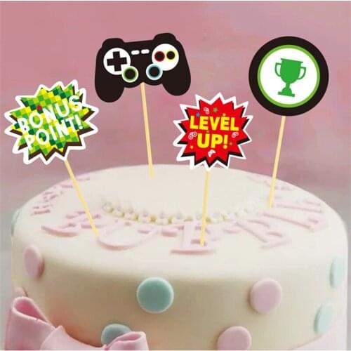 48 Pcs/Set Cake Cupcake Topper Cake Flags Kids Baby Shower Birthday Wedding Cake Decoration Game Party Supplies Cake Decoration