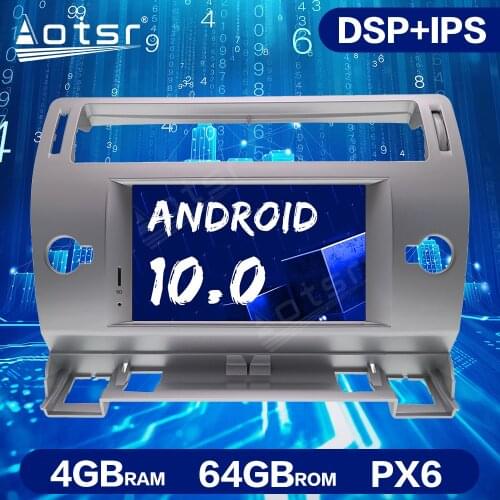 Android 10.0 4GB+64GB Auto GPS Navi For Citroen C4 Quatre Triumph 2004-2012 Car Multimedia Playe Auto Stereo Audio Head Unit ISP