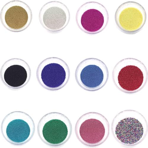 50g 0.7mm Round Microbead Small Solid Color Glass Seed Spacer DIY Beads Nail Caviar For Kids Jewelry Making Accessories