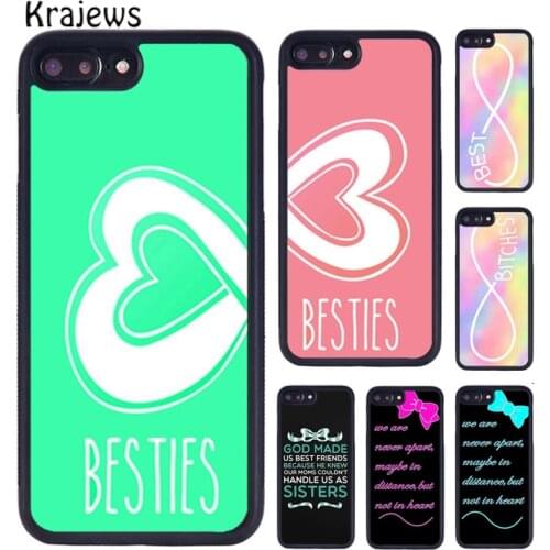 Krajews Quote Besties Infinity Best Friends BFF Matching Phone Case For iPhone X XR XS 11 12 Pro MAX 7 8 Plus Samsung S7 S8 S9
