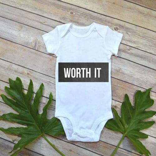 DERMSPE 2019 New Casual Newborn Baby Boys Girls Short Sleeve Letter Print Cotton Romper Outfits Baby Clothes White Hot Sales