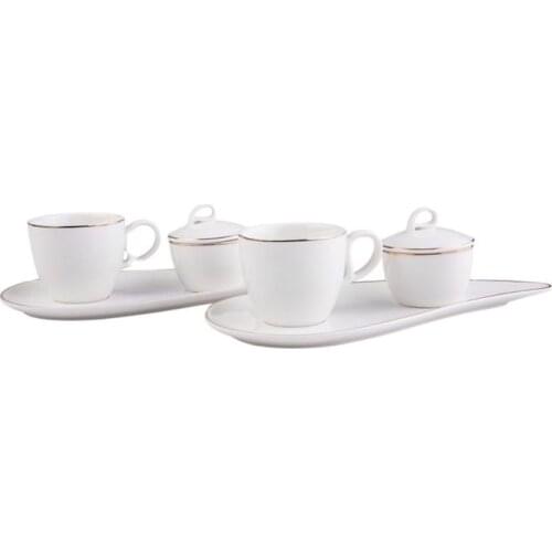 Double Personality Coffee Cup Suit Porcelain Delight Plate Porcelain Coffee Underlay Turkish coffee Cup Cup Set