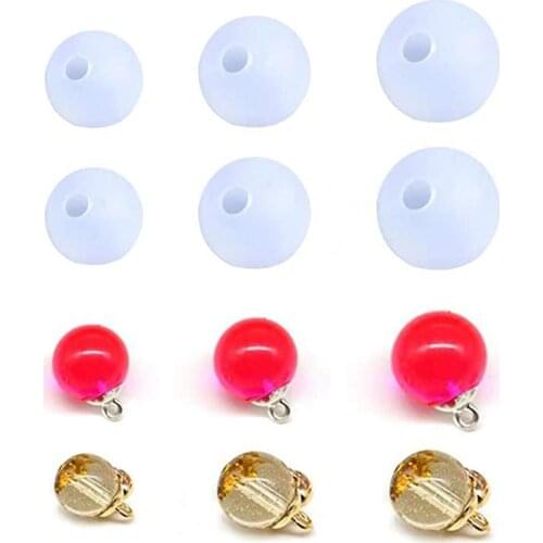 20/25/30mm Silicone Ball Mold 3Pcs Round Resin Epoxy Mold Pendant Casting Molds for Earring Necklace Jewelry Making