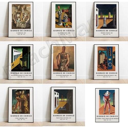 Giorgio De Chirico-Metaphysical Interior Design, Present and Past, Archeologist Retro Exhibition Poster-Giorgio De Chirico Print
