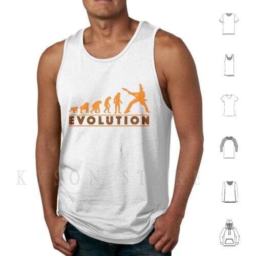 Guitar Evolution Punk Tank Tops Vest 100% Cotton Guitar Guitarist Guitars Guitar Player Solo Soloist Punk Punk Rock