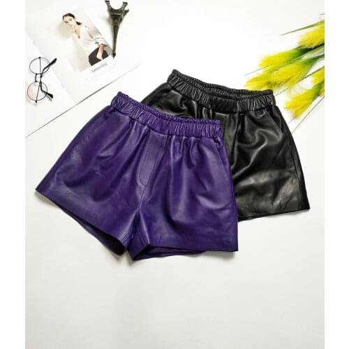 N.POKLONSKAYA Women's Leather Shorts