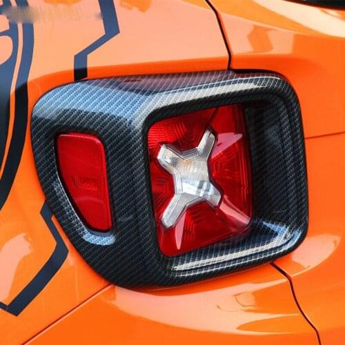 For Jeep Renegade 2016 2017 2018 Carbon Fiber style Tail Light Cover Car Styling Accessories 2pcs