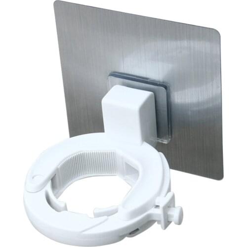 Bathroom Wall Mounted Shampoo Bottle Shelf Shower Gel Rack Holder Support Bracket Self Adhesive Shelves Hanger Gadget